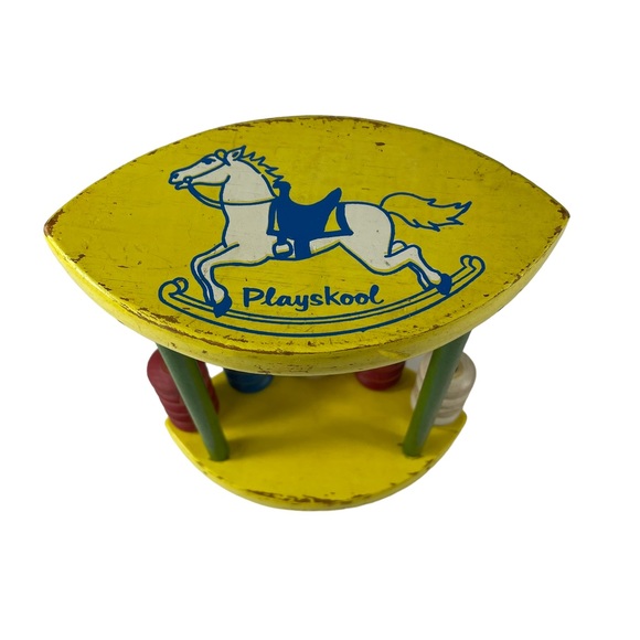 Vintage Wooden Playskool Mathematic Abacus Math Learning Simple Montessori Kid - Picture 8 of 16